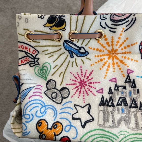 Disney Dooney & Bourke Sketch Tassel Tote Handbag - Picture 2 of 15